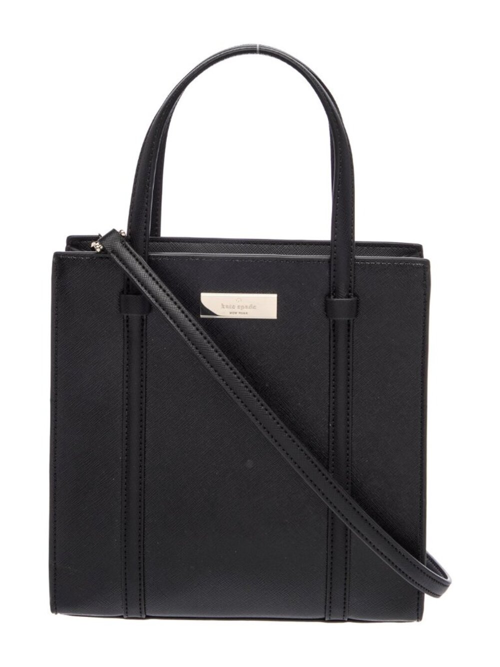 Kate Spade New York Black Leather Top Handle Bag